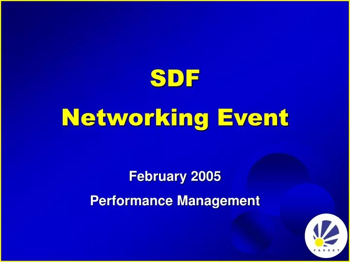 sdf networking event
