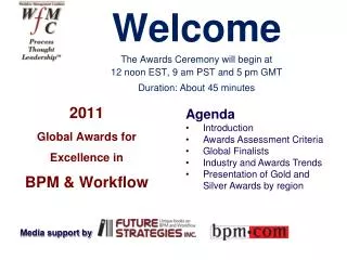2011 Global Awards for Excellence in BPM &amp; Workflow