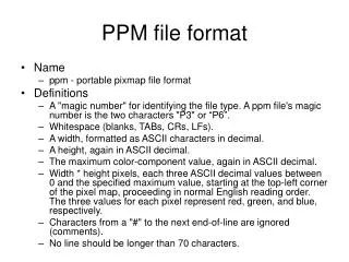 PPM file format