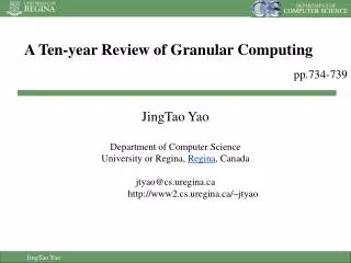 A Ten-year Review of Granular Computing