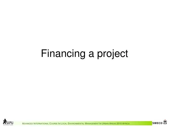 financing a project
