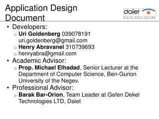 Application Design Document