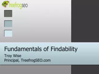 Fundamentals of Findability