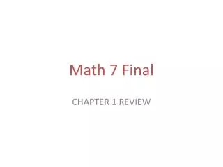 Math 7 Final