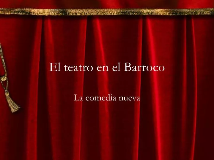 el teatro en el barroco