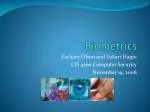 Biometrics - slide 1