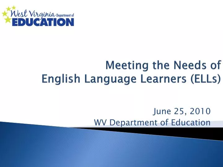 meeting the needs of english language learners ells