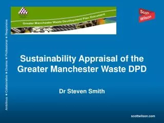 Sustainability Appraisal of the Greater Manchester Waste DPD