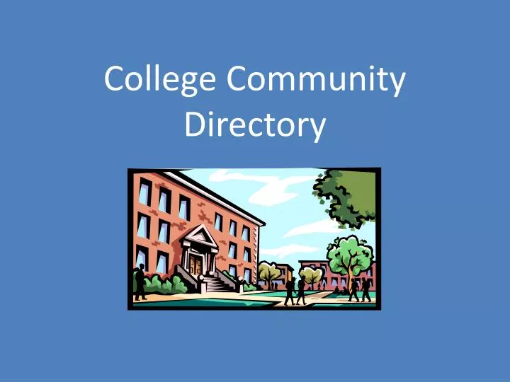 college community directory