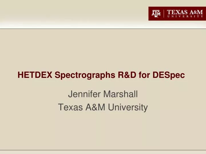 hetdex spectrographs r d for despec