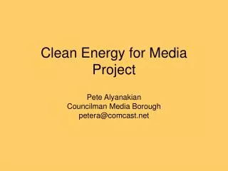 Clean Energy for Media Project