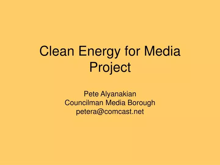 clean energy for media project