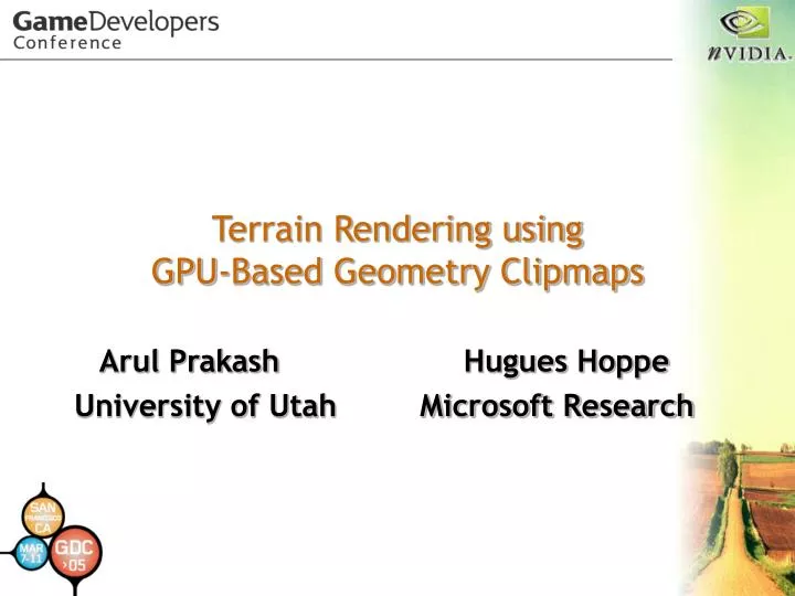 terrain rendering using gpu based geometry clipmaps