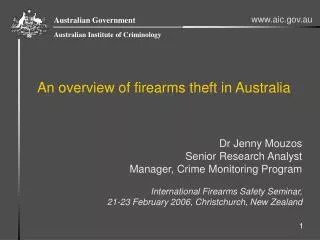 An overview of firearms theft in Australia