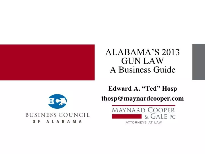 alabama s 2013 gun law a business guide