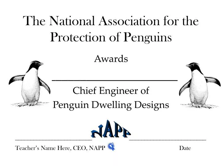 the national association for the protection of penguins