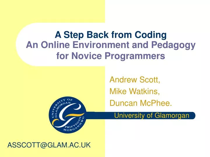 a step back from coding an online environment and pedagogy for novice programmers