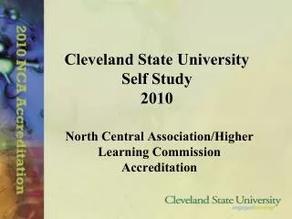 Cleveland State University Self Study 2010
