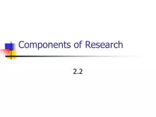 Components of Research