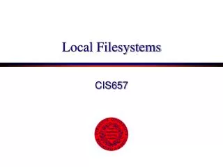 Local Filesystems