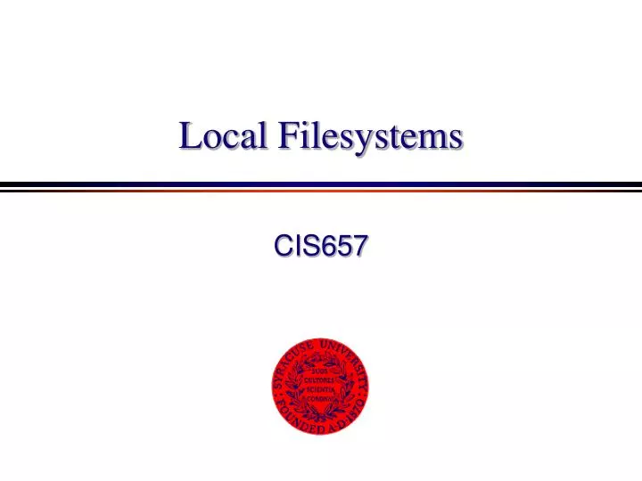 local filesystems