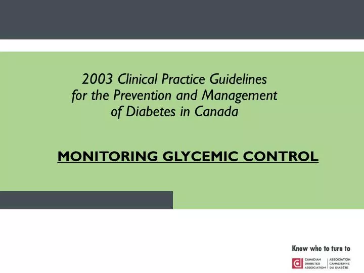 monitoring glycemic control