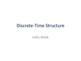 Discrete-Time Structure