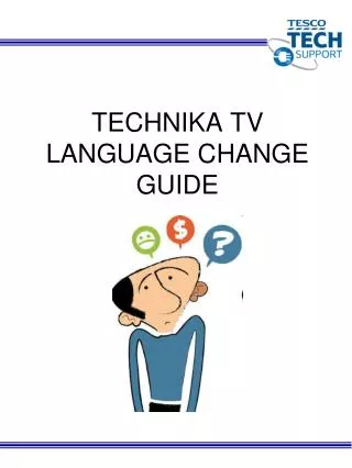 TECHNIKA TV LANGUAGE CHANGE GUIDE