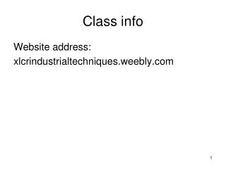 Class info