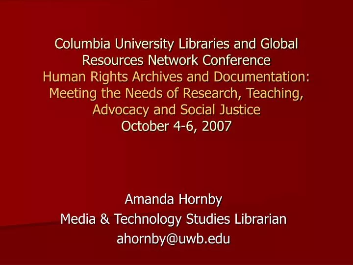 amanda hornby media technology studies librarian ahornby@uwb edu