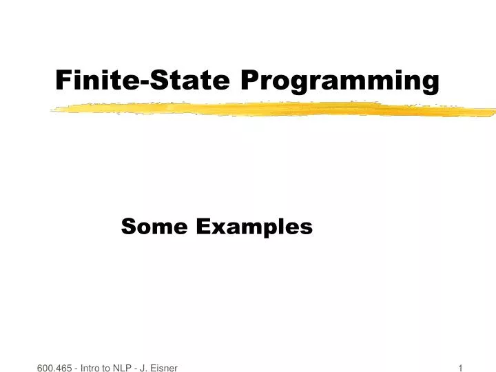 finite state programming