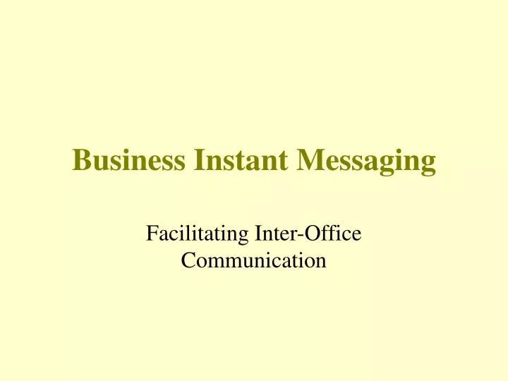 business instant messaging