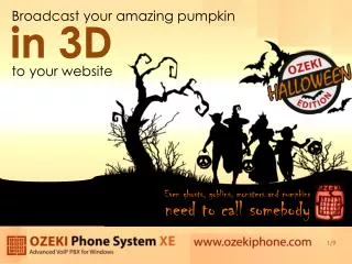 Broadcast your amazing pumpkin to your website