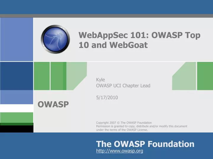 webappsec 101 owasp top 10 and webgoat