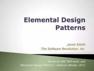 Elemental Design Patterns