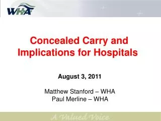 Concealed Carry and Implications for Hospitals