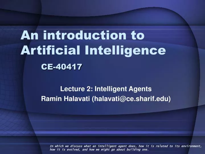 an introduction to artificial intelligence ce 40417