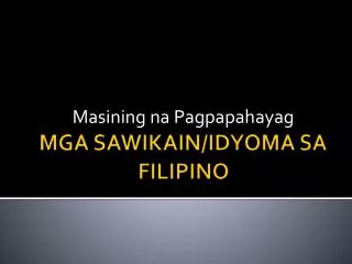 masining na pagpapahayag