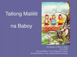 tatlong maliliit na baboy