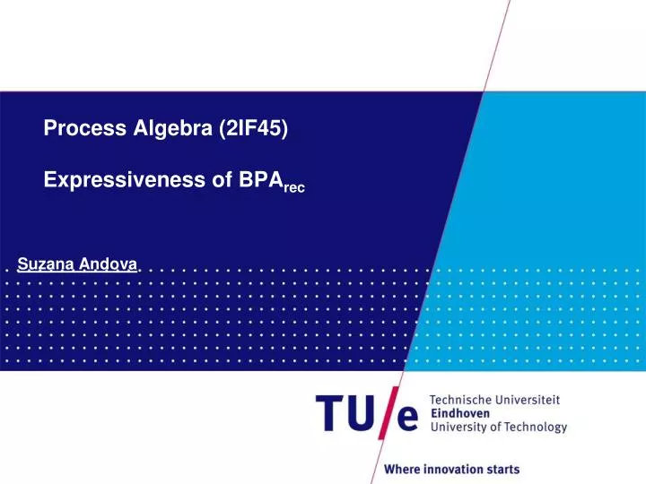 process algebra 2if45 expressiveness of bpa rec