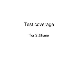 Test coverage