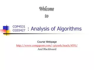 : Analysis of Algorithms