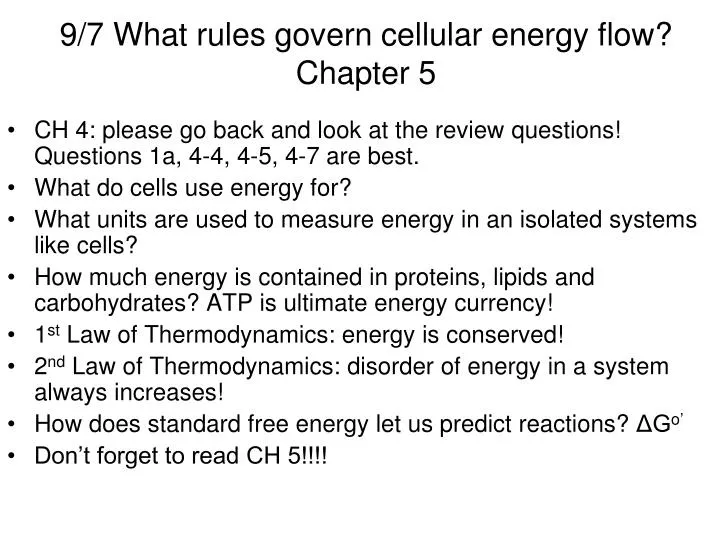 9 7 what rules govern cellular energy flow chapter 5