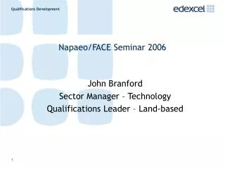 Napaeo/FACE Seminar 2006