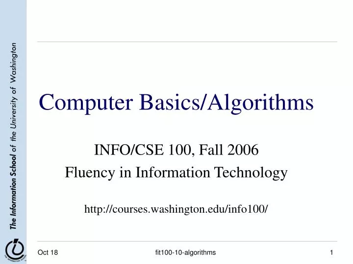 computer basics algorithms