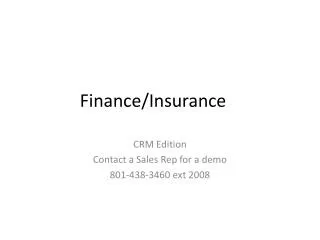 finance insurance