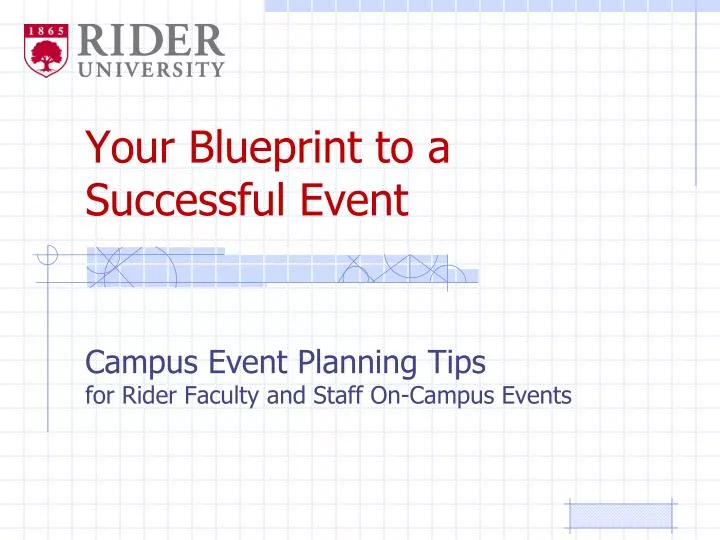your blueprint to a successful event