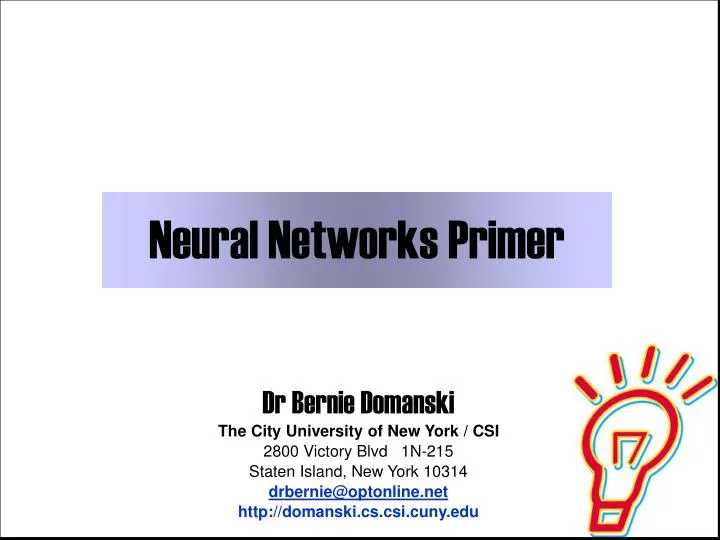 neural networks primer
