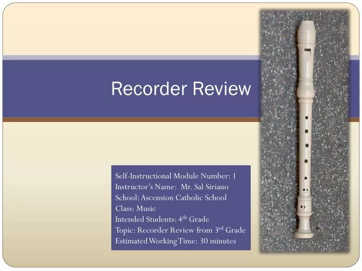 recorder review