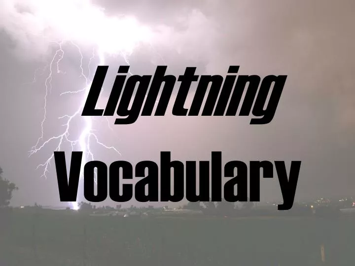 lightning vocabulary